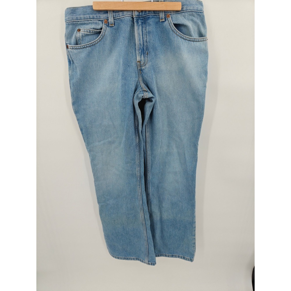 Old Navy Blue Jeans Womens 12 Light Wash Low Rise Flare 100% Cotton Denim Y2K